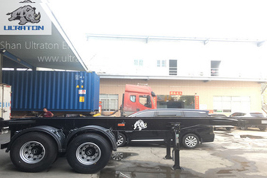 Semi - remorque de transport de conteneurs à deux essieux de 40 pieds