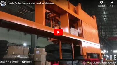 Semi - remorque plate ultraton 2 essieux pour Vietnam